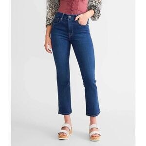 Good American Good Legs straight high rise medium blue jeans womens 15